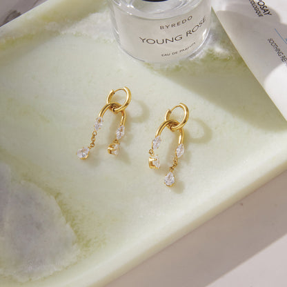Estella Marquise Tassel Drop Earrings