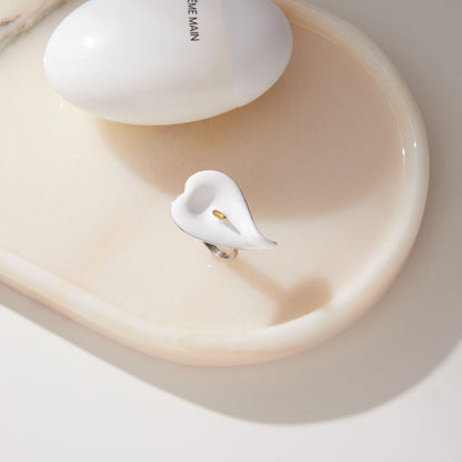 Alba White Calla Lily Ring