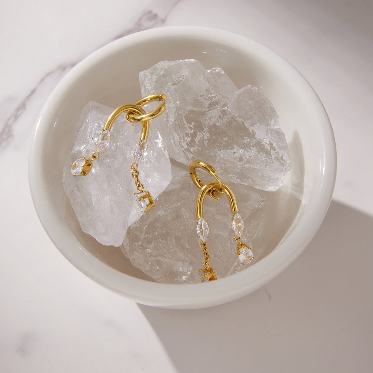 Estella Marquise Tassel Drop Earrings