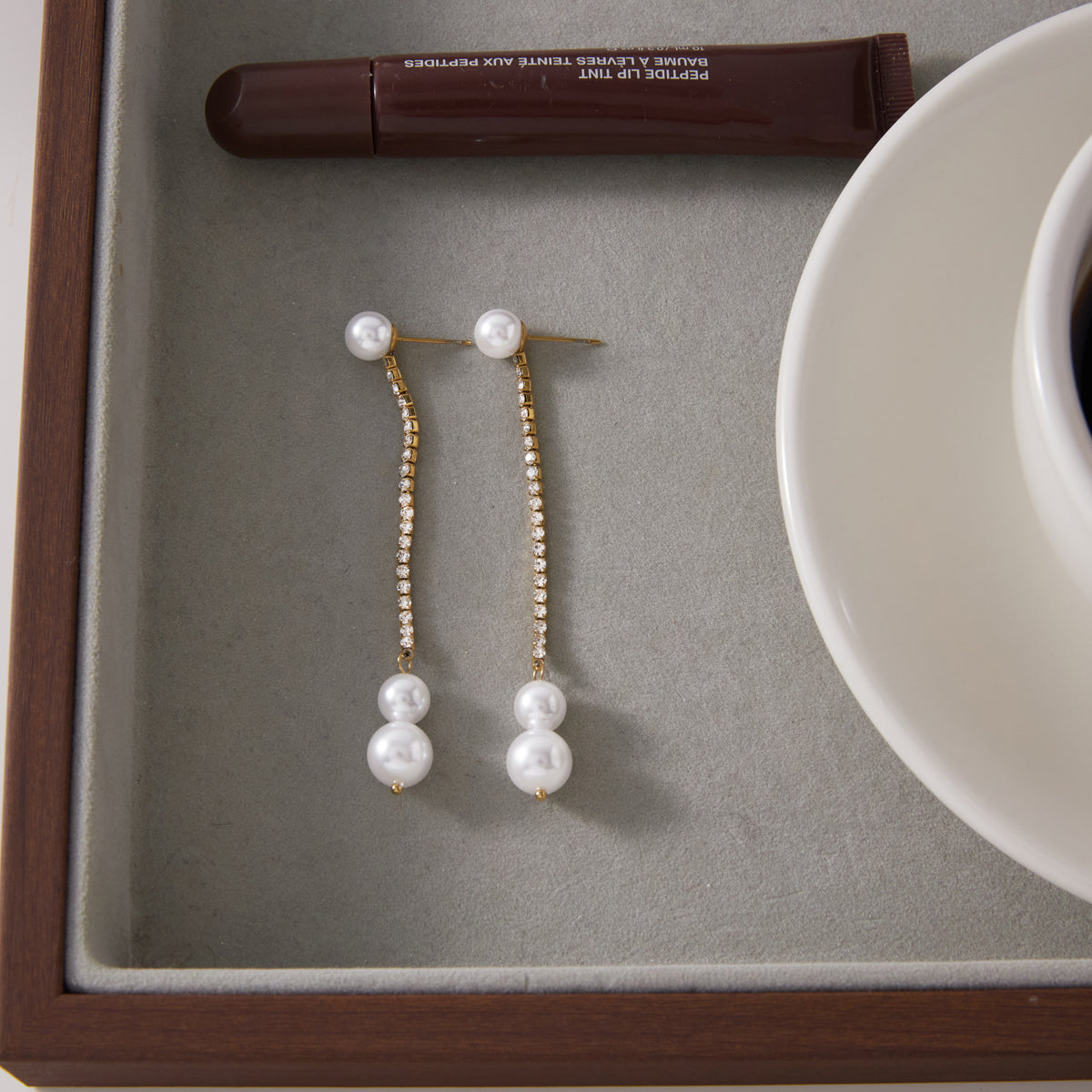 Vela Long Pearl Tassel Earrings
