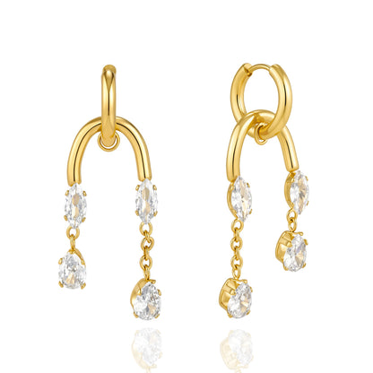 Estella Marquise Tassel Drop Earrings