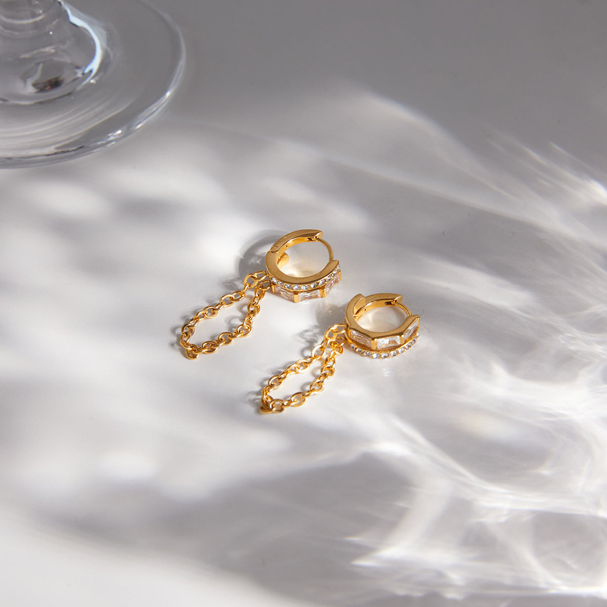 Lumen Double-Row Huggie Earrings
