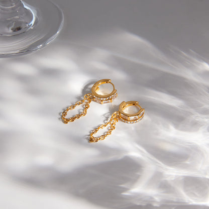 Lumen Double-Row Huggie Earrings