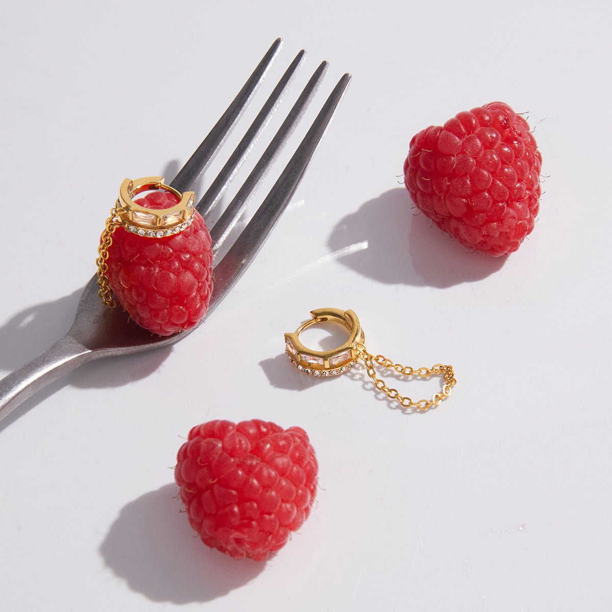 Lumen Double-Row Huggie Earrings