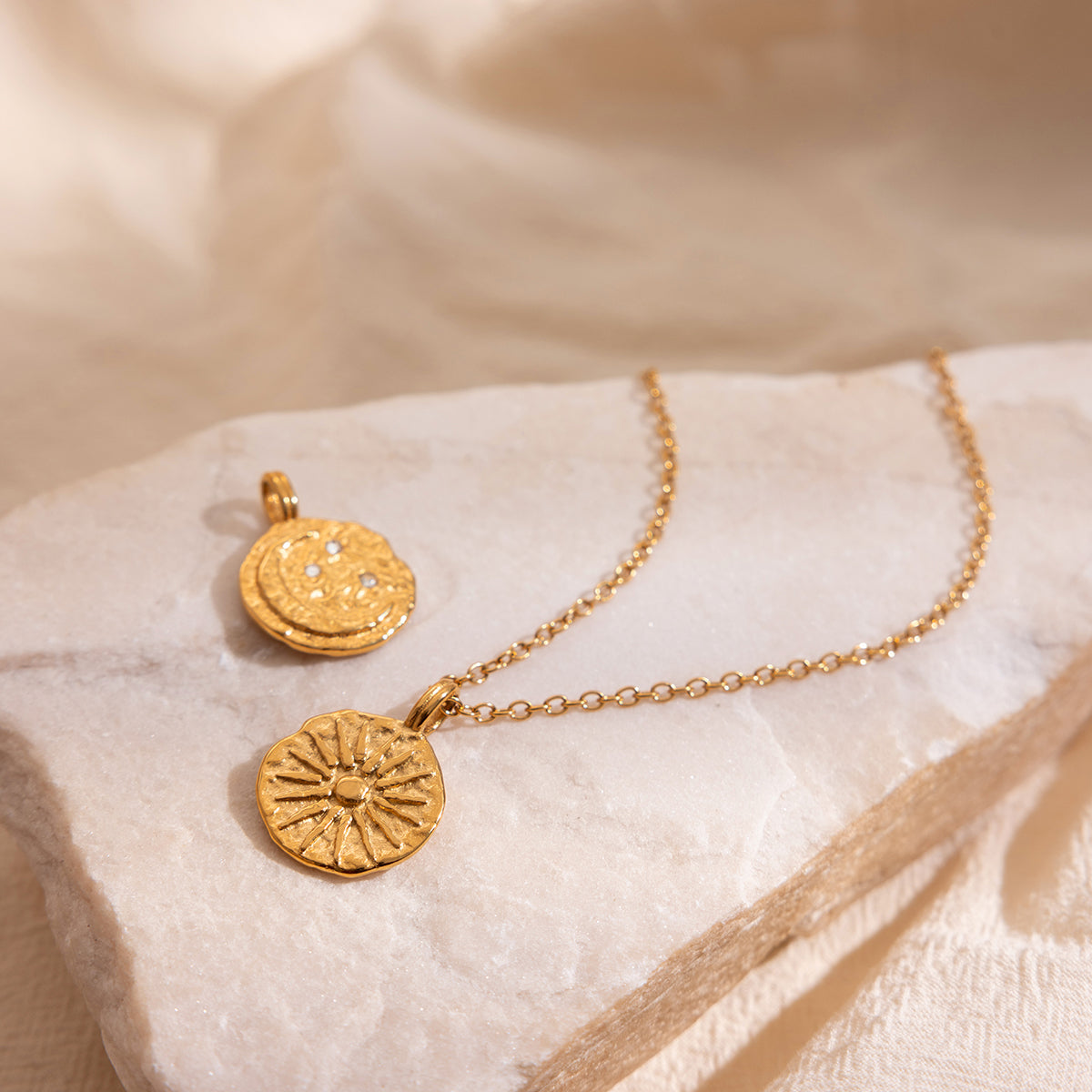 Meltemi Sunburst Coin Necklace