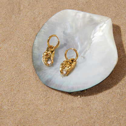 Coral Bay Crab Claw Huggie Earrings