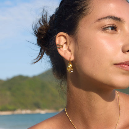 Coral Bay Crab Claw Huggie Earrings