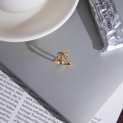 Sirocco Palm Tree Open Ring