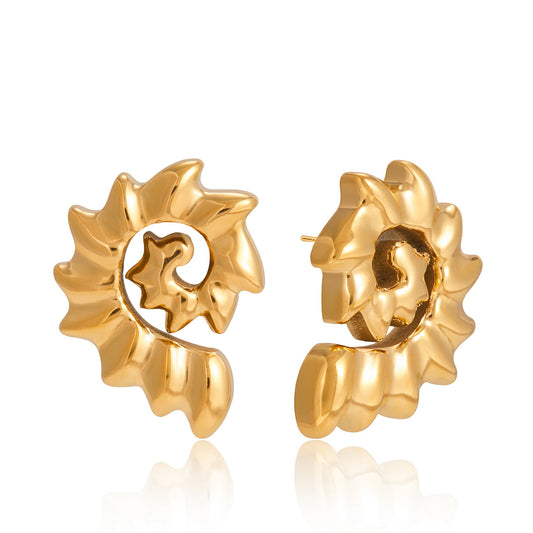 Solstice Sculpted Spiral Earrings