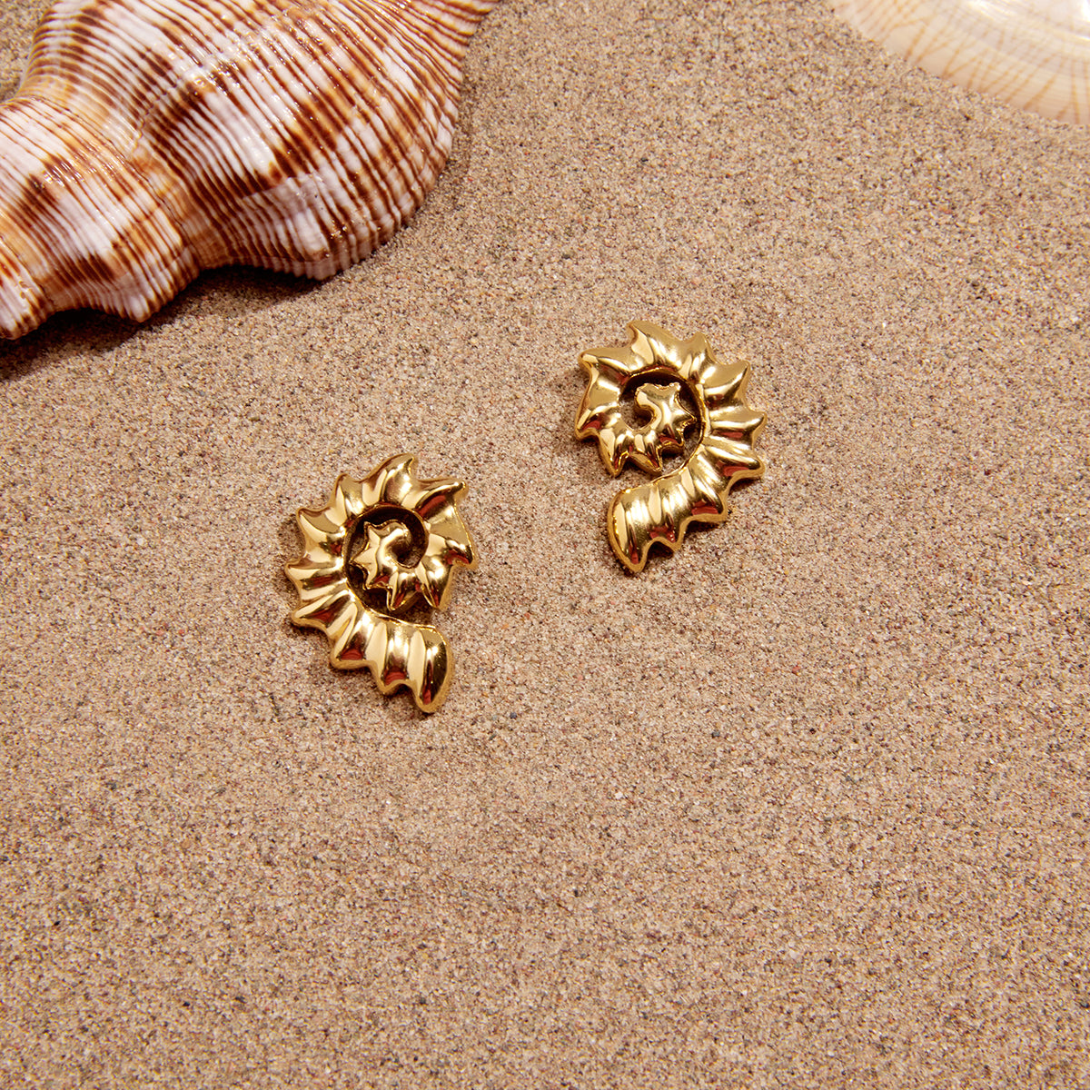 Solstice Sculpted Spiral Earrings