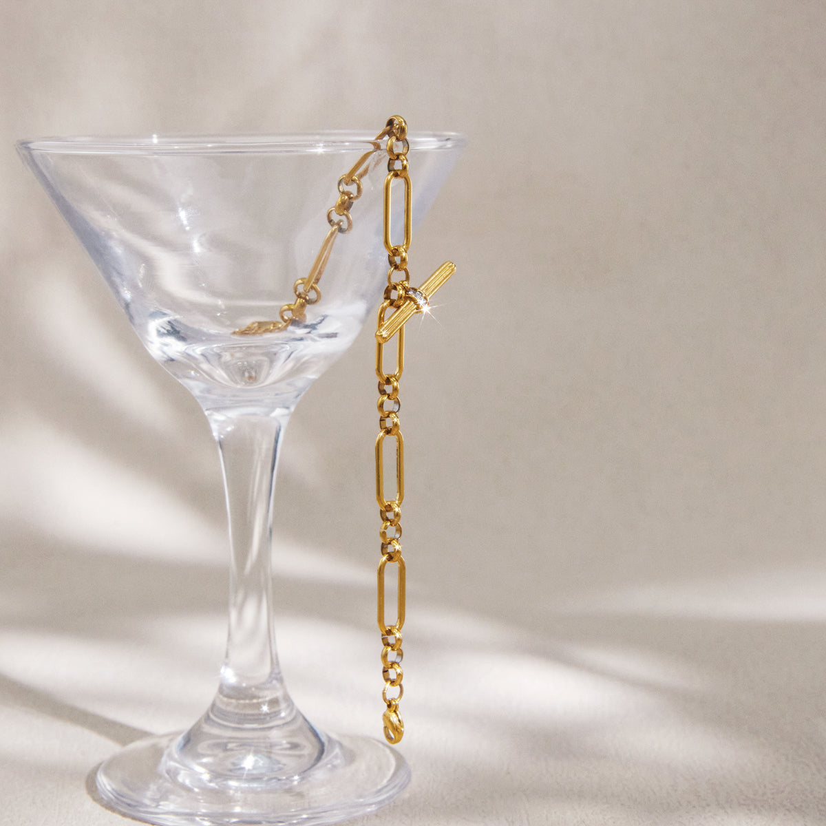 Mistral Paperclip T-Bar Chain Bracelet