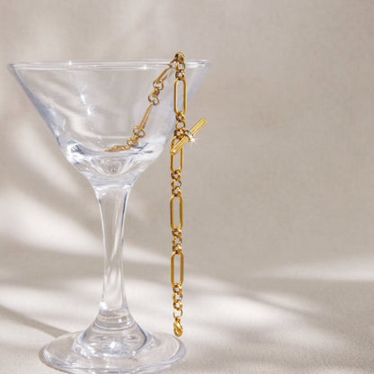 Mistral Paperclip T-Bar Chain Bracelet