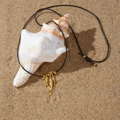 Driftwood Fishbone Cord Necklace