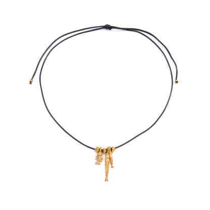 Driftwood Fishbone Cord Necklace