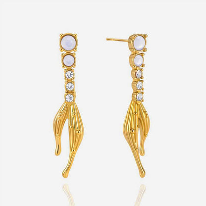 Alba Coral Branch Drop Earrings