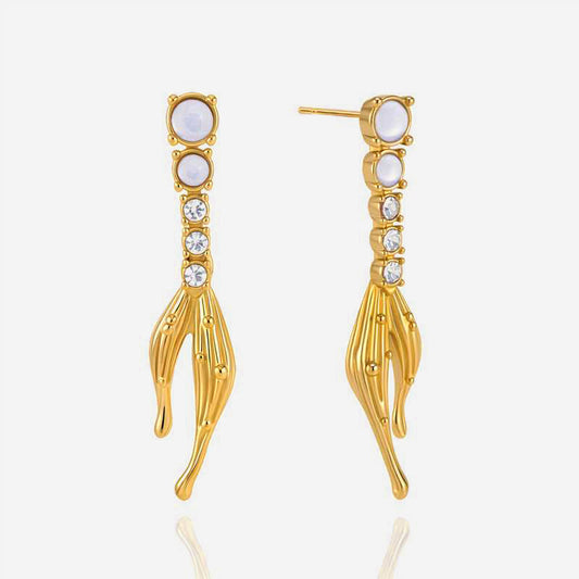 Alba Coral Branch Drop Earrings