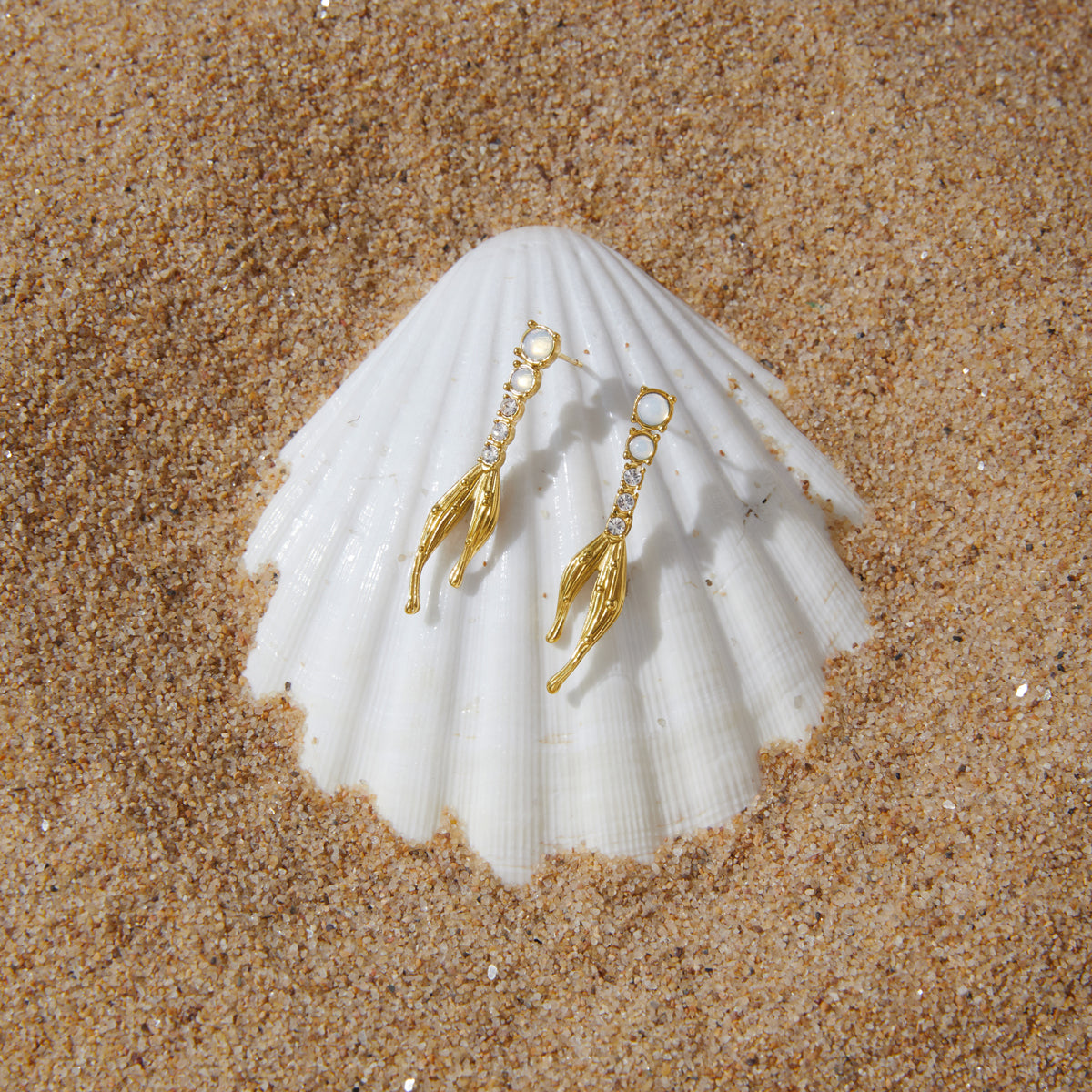 Alba Coral Branch Drop Earrings