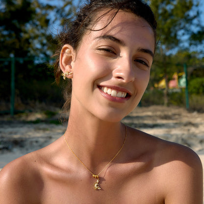 Marea Pavé Crab Pendant Necklace