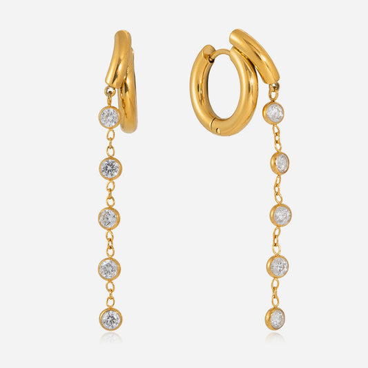 Cypress Bezel Drop Earrings