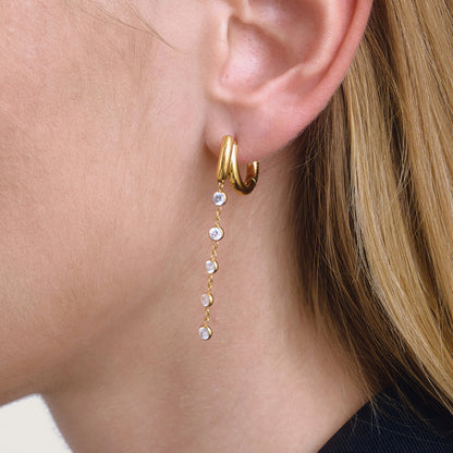 Cypress Bezel Drop Earrings