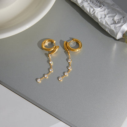 Cypress Bezel Drop Earrings