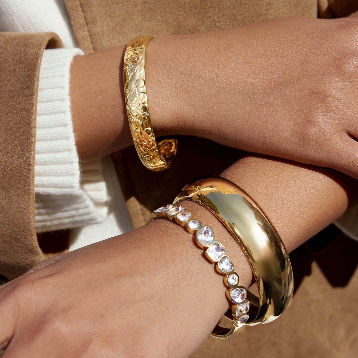 Halcyon Mixed-Cut Bangle Bracelet