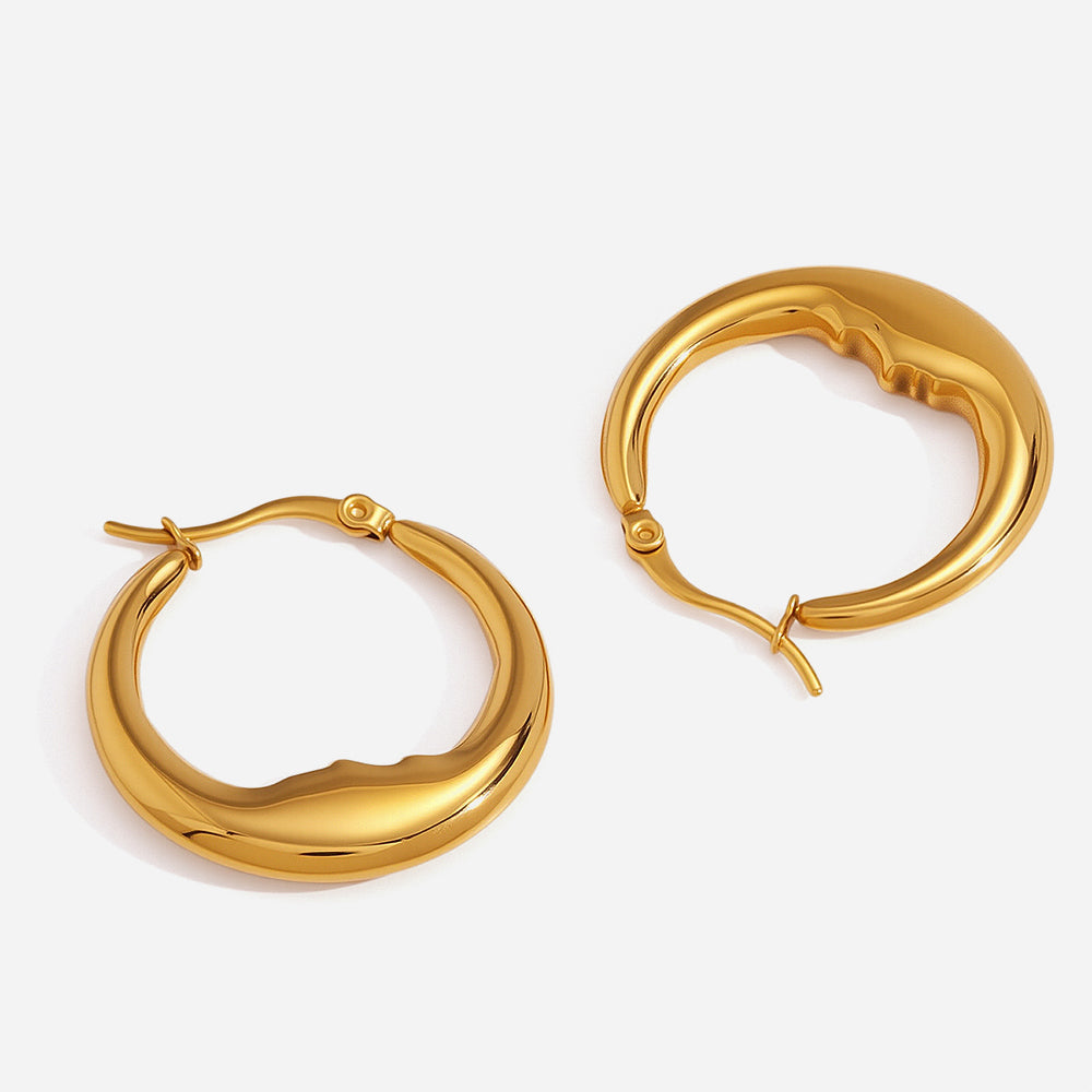 Tramontana Sculpted Crescent Hoop Earrings
