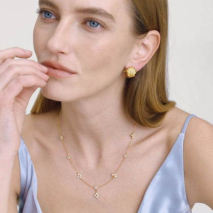 Cadaqués Scallop Shell Stud Earrings