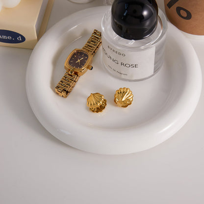 Cadaqués Scallop Shell Stud Earrings