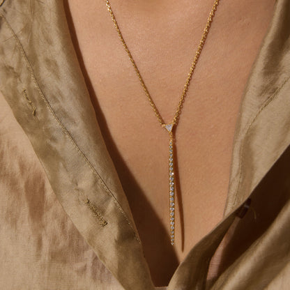 Sandbar Pavé Drop Y Necklace