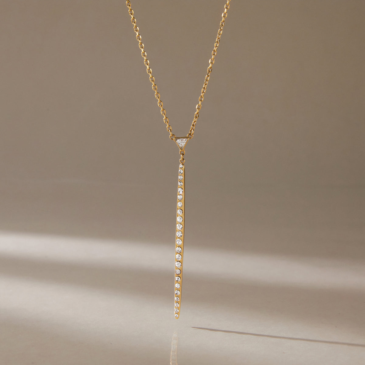 Sandbar Pavé Drop Y Necklace