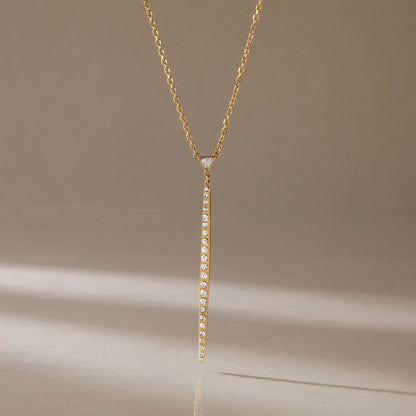 Sandbar Pavé Drop Y Necklace
