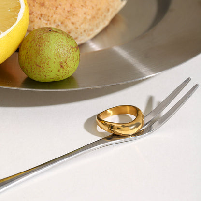 Olive Grove Hammered Band Ring