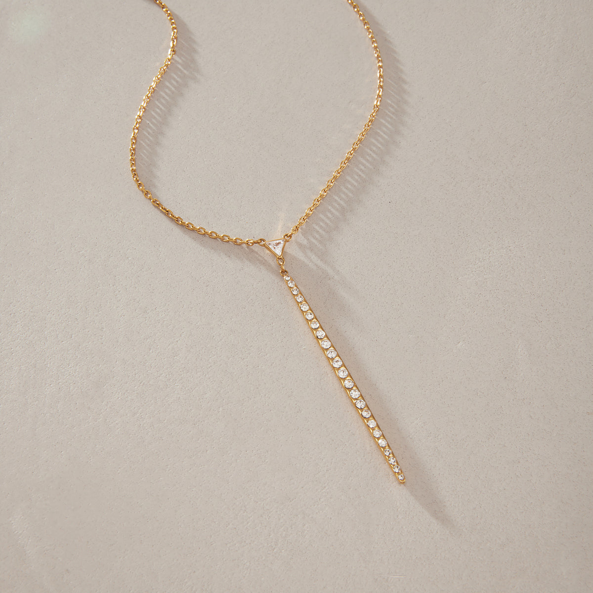 Sandbar Pavé Drop Y Necklace