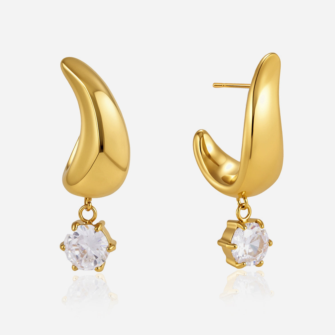Salt Air Teardrop Zircon Drop Earrings