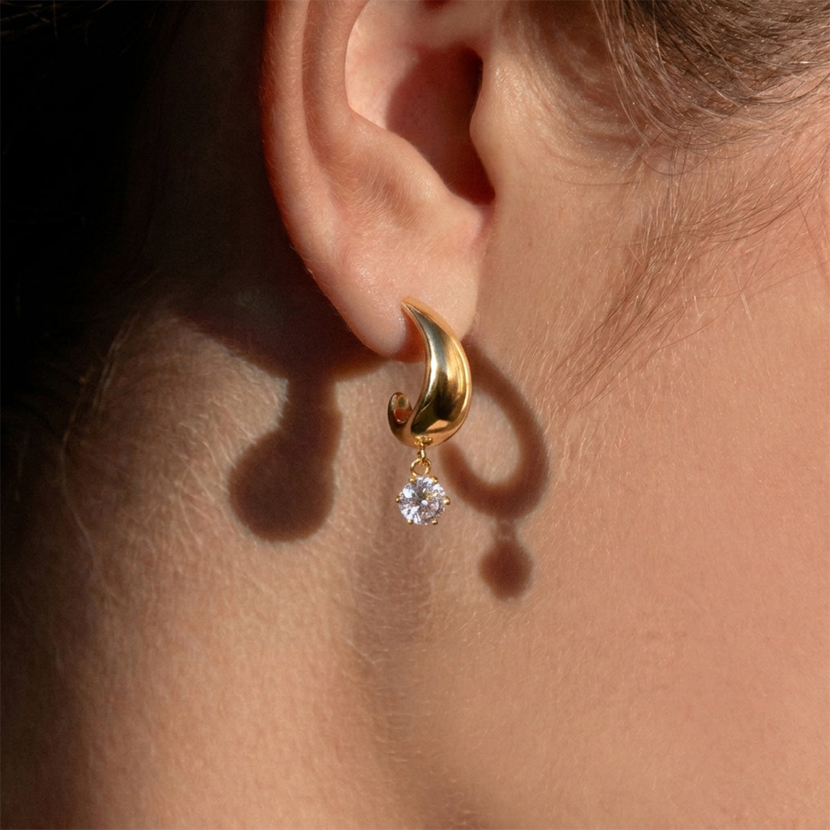Salt Air Teardrop Zircon Drop Earrings