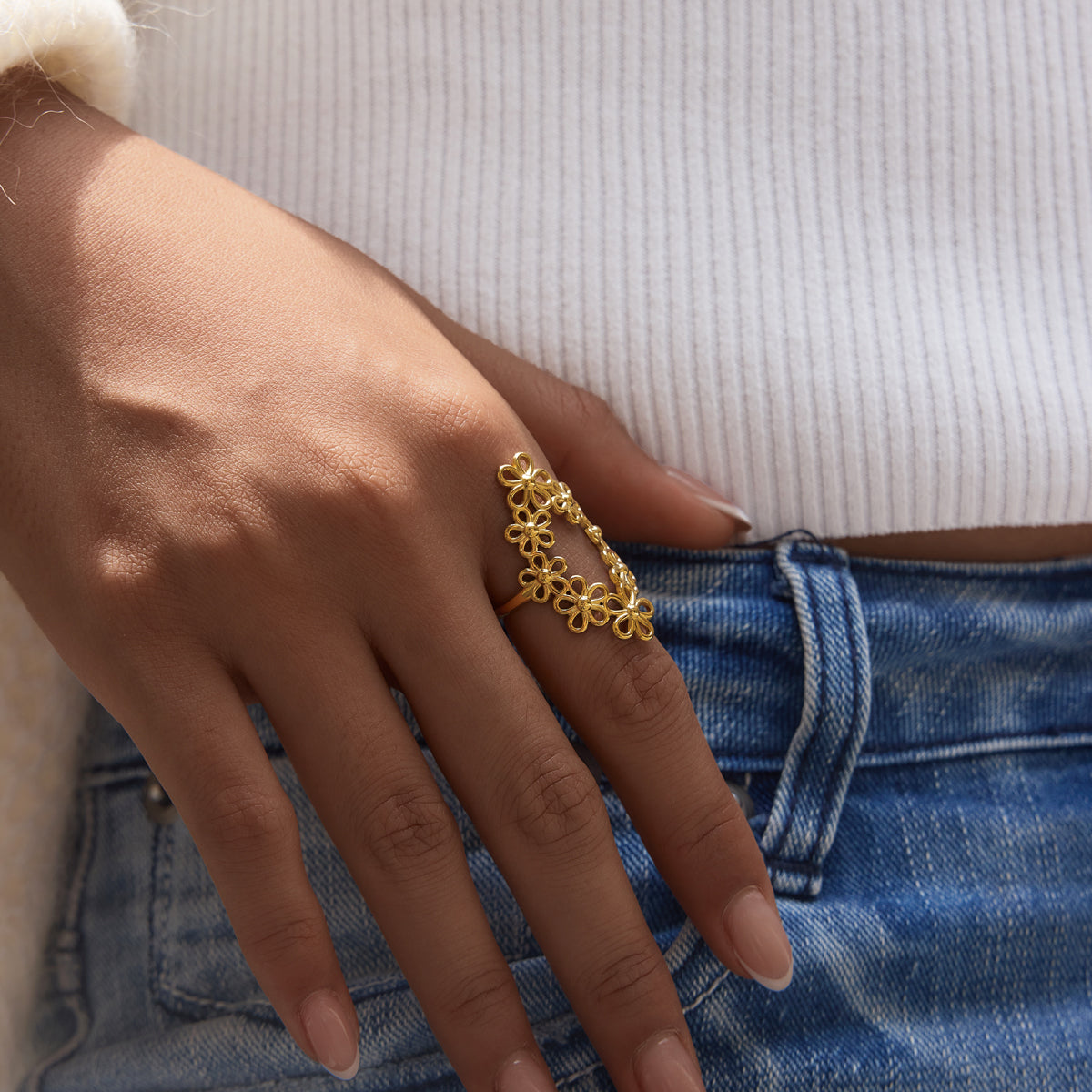 Almond Blossom Filigree Ring
