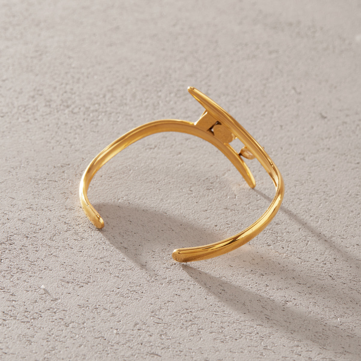 Vela Sculpted Open Bangle Bracelet