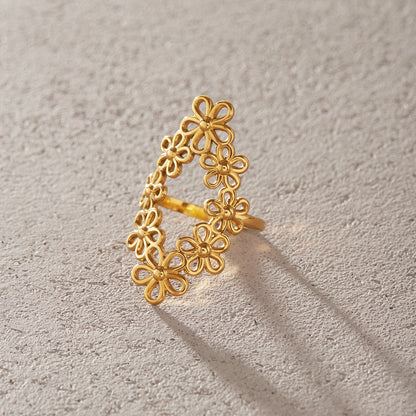 Almond Blossom Filigree Ring