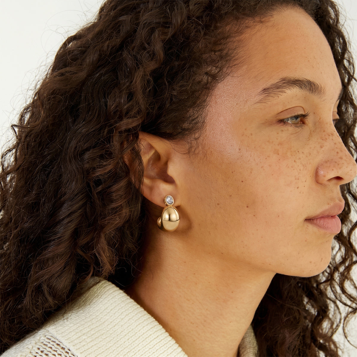 Formentera Polished Orb Stud Earrings