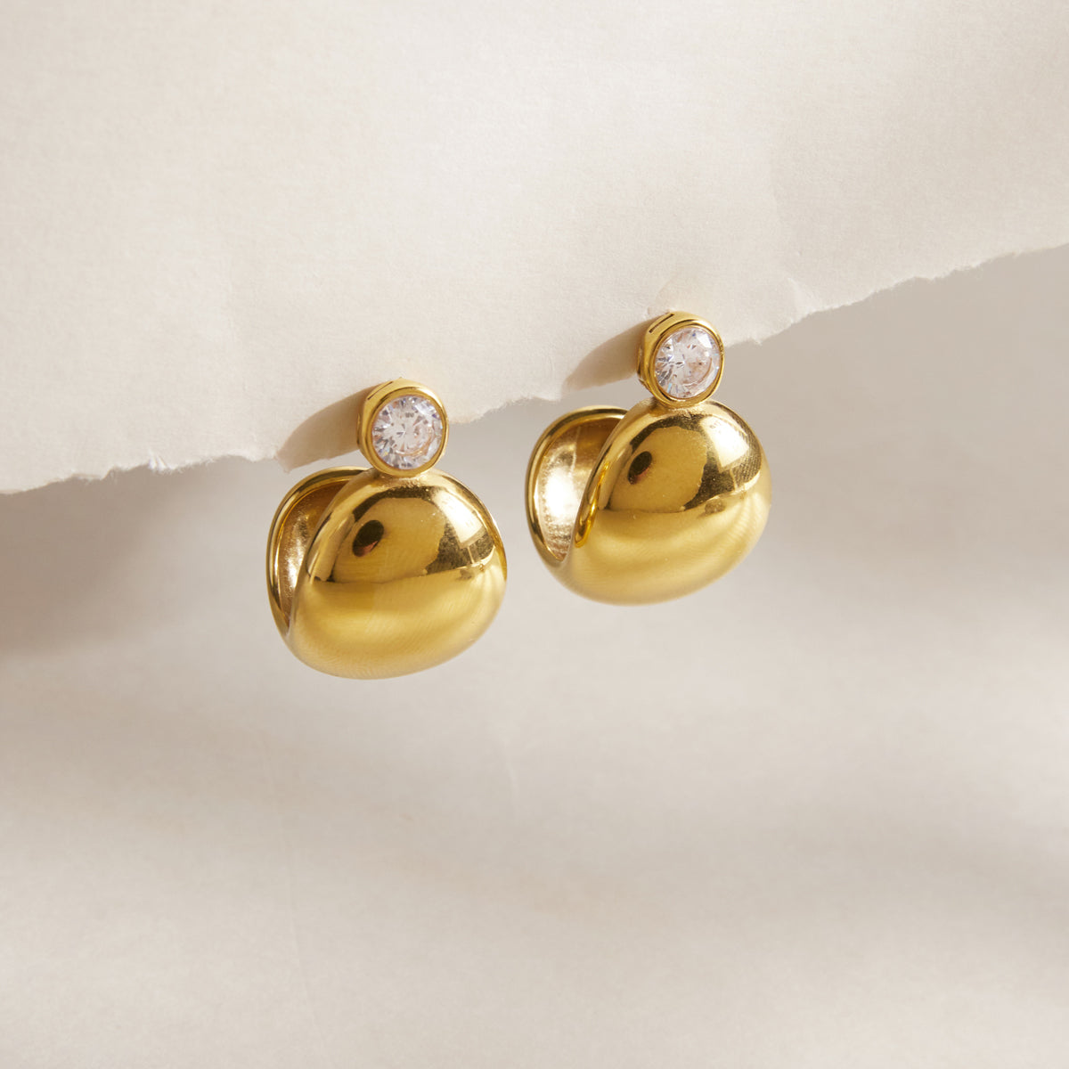 Formentera Polished Orb Stud Earrings