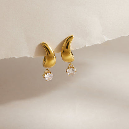 Salt Air Teardrop Zircon Drop Earrings