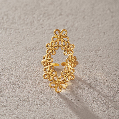 Almond Blossom Filigree Ring