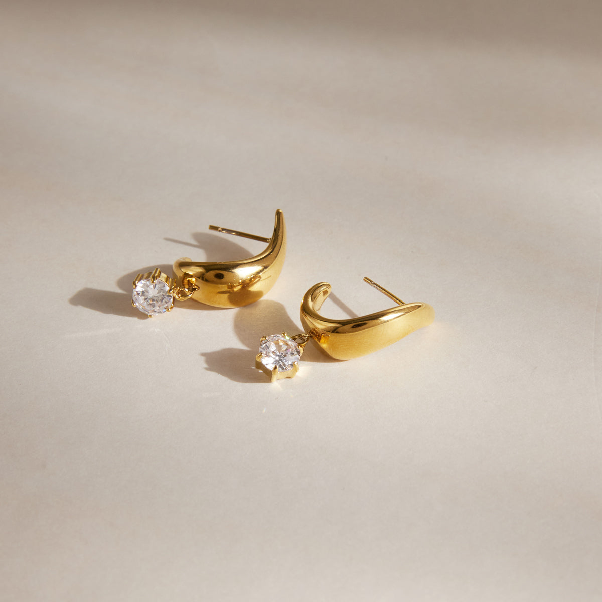Salt Air Teardrop Zircon Drop Earrings
