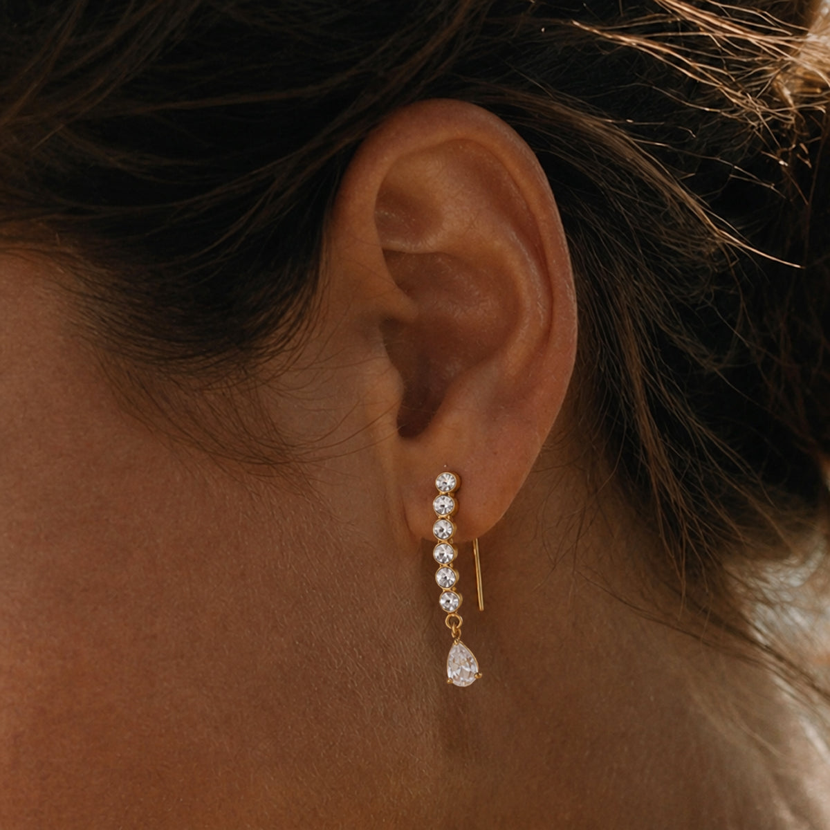 Tramontana Zircon Line Drop Earrings