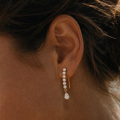Tramontana Zircon Line Drop Earrings