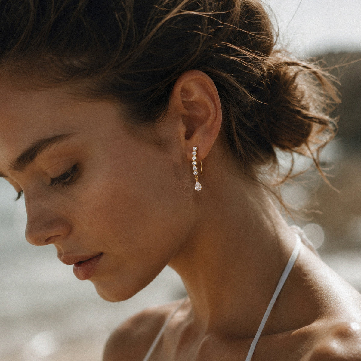 Tramontana Zircon Line Drop Earrings