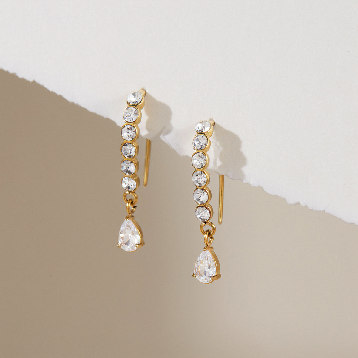 Tramontana Zircon Line Drop Earrings