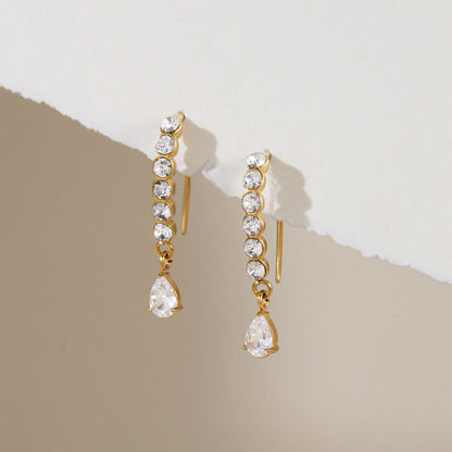 Tramontana Zircon Line Drop Earrings