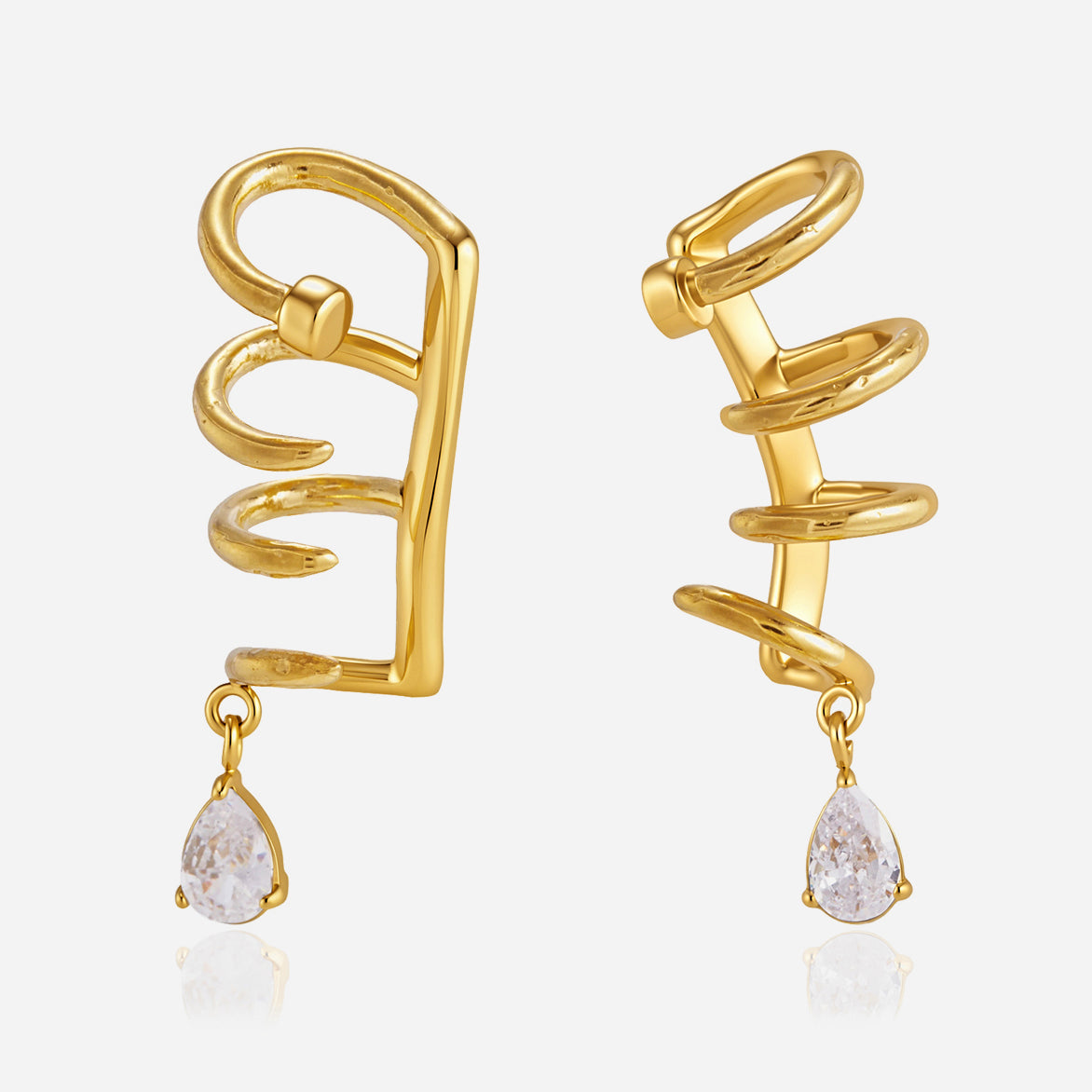 Zephyr Spiral Ear Climber Earrings